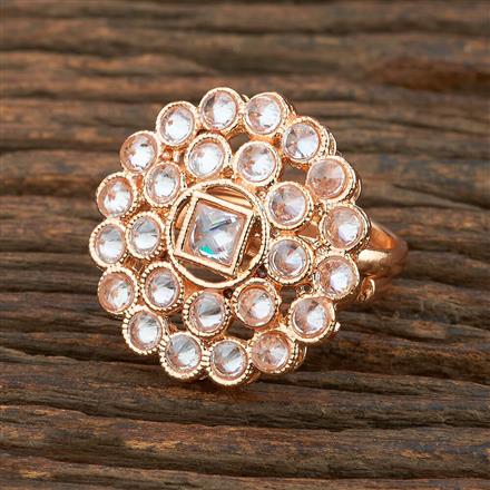 Antique Adjustable Ring With Rose Gold Plating