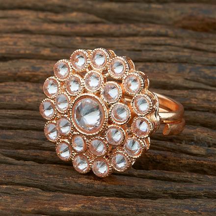 Antique Adjustable Ring With Rose Gold Plating