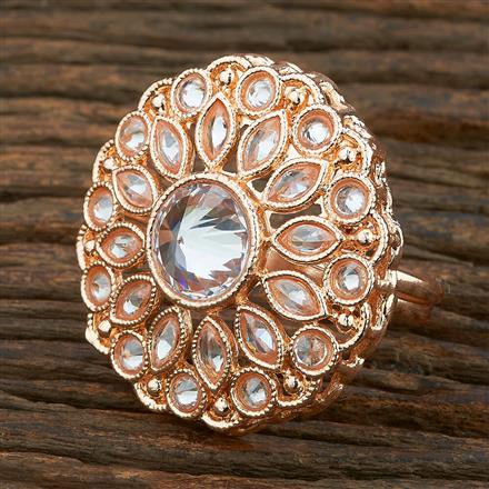 Antique Adjustable Ring With Rose Gold Plating