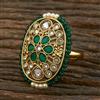 Antique Adjustable Ring With Mehndi Plating