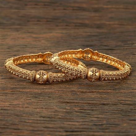 Antique Plain Gold Bangles With Gold Plating