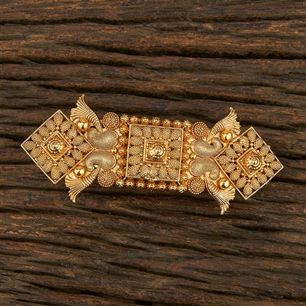 Antique Plain Gold Hair Clip With Gold Plating