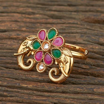 Antique Adjustable Ring With Gold Plating