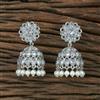 Antique Jhumki With Rhodium Plating