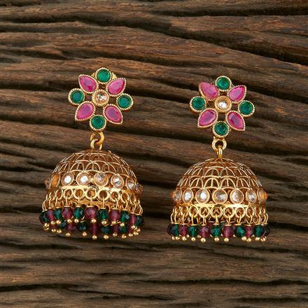Antique Jhumki With Gold Plating