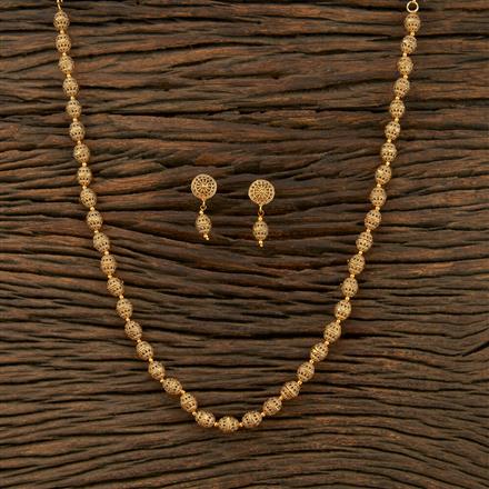 Antique Plain Gold Necklace With Gold Plating