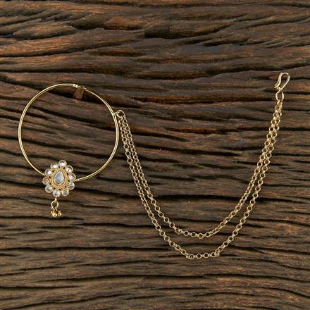 Antique Pressing Nose Ring With Mehndi Plating