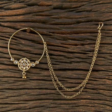Antique Pressing Nose Ring With Mehndi Plating