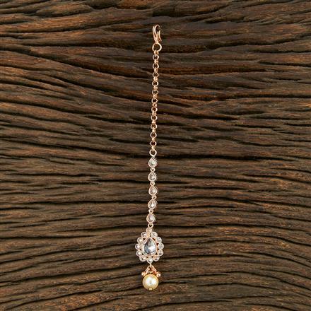 Antique Delicate Tikka With Rose Gold Plating