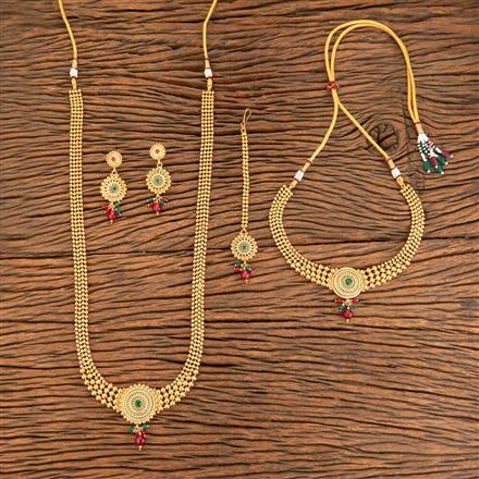 Antique Long Necklace With Gold Plating