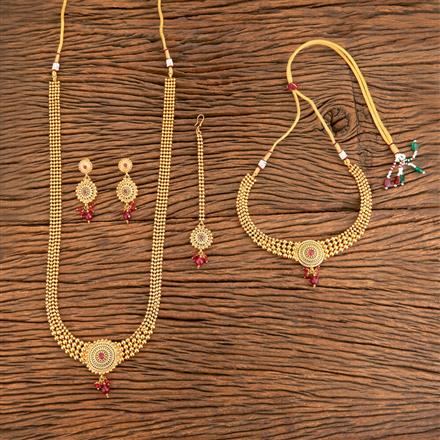 Antique Long Necklace With Gold Plating