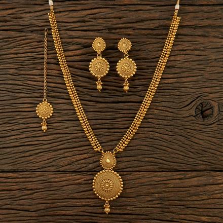 Antique Long Necklace With Gold Plating