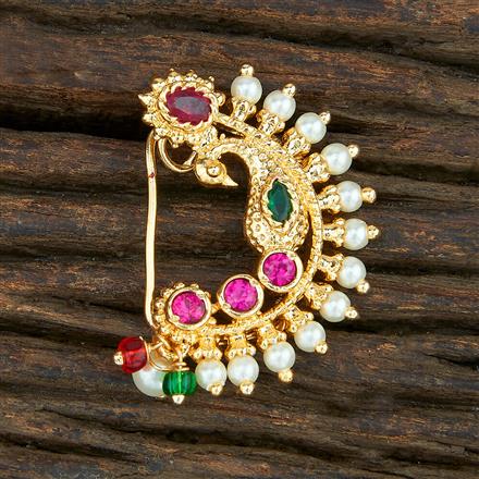 Antique Pressing Nose Ring With Gold Plating