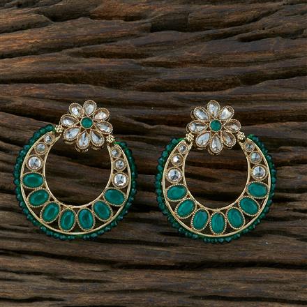 Antique Chand Earring With Mehndi Plating