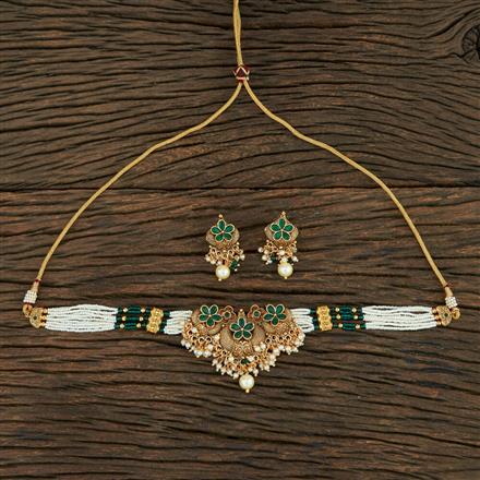 Antique Pearl Necklace With Gold Plating