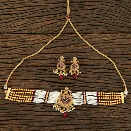 Antique Peacock Necklace With Gold Plating