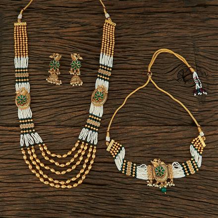 Antique Combo Necklace Set With Gold Plating