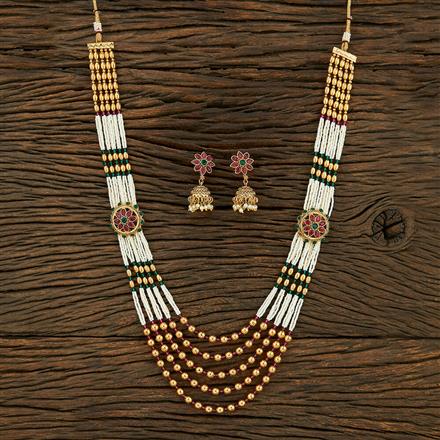 Antique Long Necklace With Gold Plating