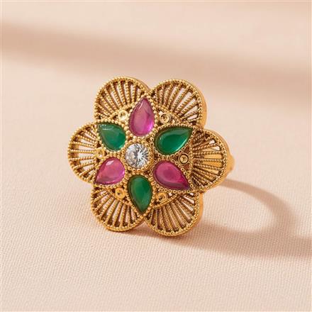 Antique Adjustable Ring With Gold Plating