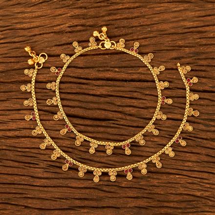 Antique Delicate Payal With Gold Plating