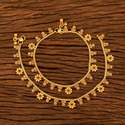 Antique Delicate Payal With Gold Plating