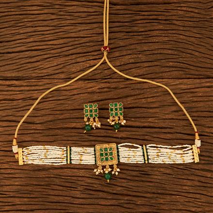 Antique Choker Necklace With Gold Plating