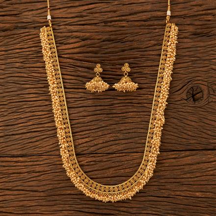 Antique Pearl Necklace With Gold Plating