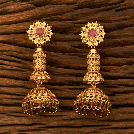 Antique Jhumki With Gold Plating