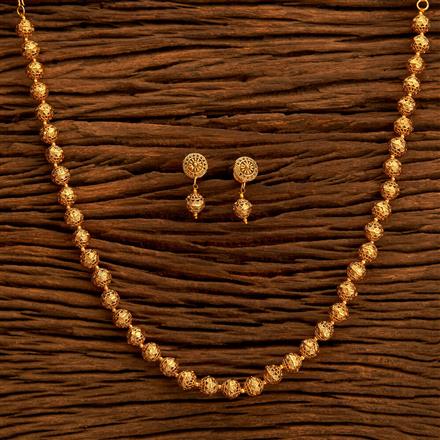 Antique Plain Gold Necklace With Gold Plating