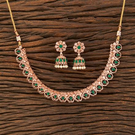 Antique Delicate Necklace With Rose Gold Plating