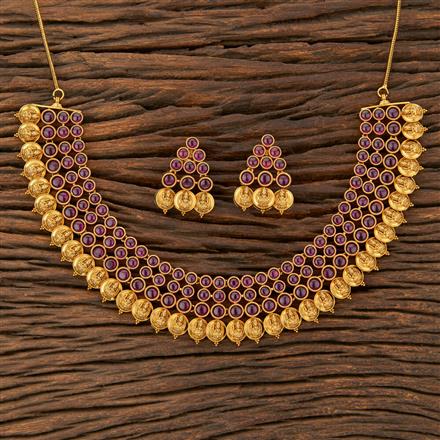 Antique South Indian Necklace With Gold Plating