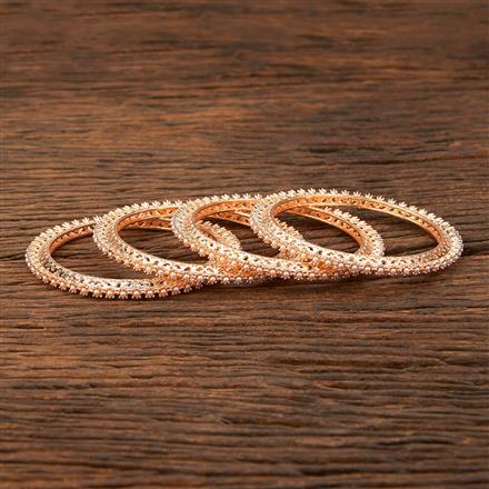Antique Delicate Bangles With Rose Gold Plating