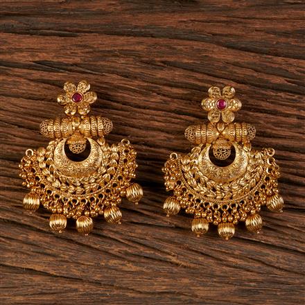 Antique Chand Earring With Matte Gold Plating
