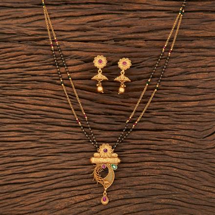Antique Classic Mangalsutra With Matte Gold Plating