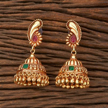 Antique Jhumki With Gold Plating