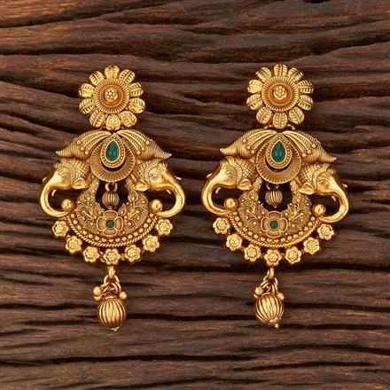 Antique Classic Earring With Matte Gold Plating