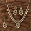 Antique Delicate Necklace With Mehndi Plating