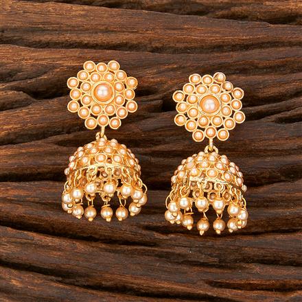 Antique Pearl Earring With Gold Plating