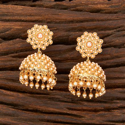 Antique Pearl Earring With Gold Plating