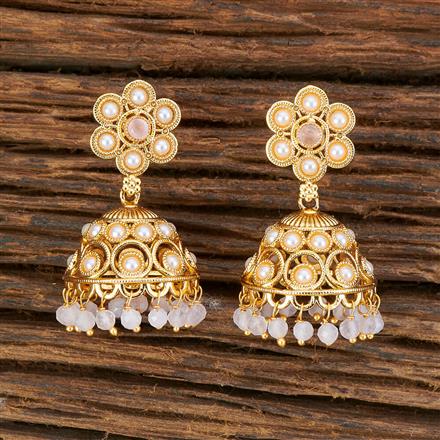 Antique Pearl Earring With Gold Plating