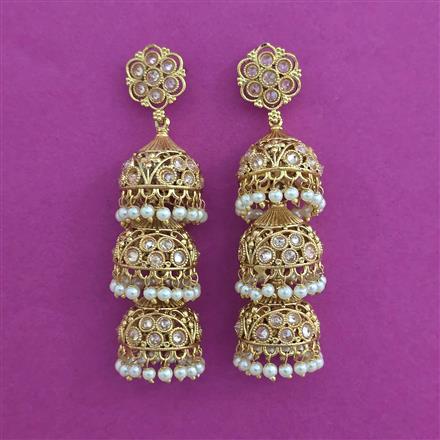 Antique Jhumki With Gold Plating
