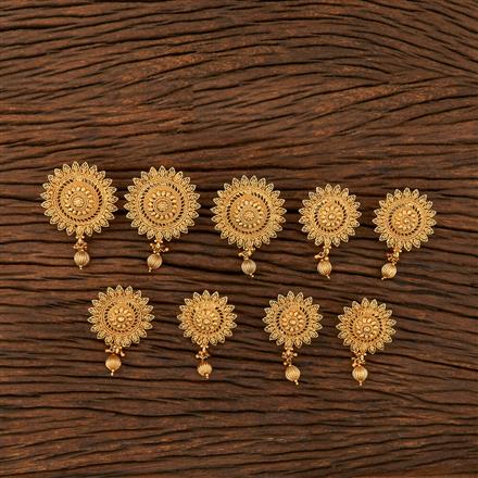 Antique Plain Gold Hair Brooch With Gold Plating