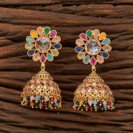 Antique Jhumki With Gold Plating