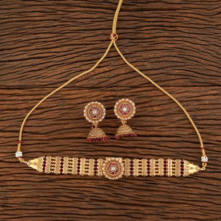 Antique Choker Necklace With Gold Plating