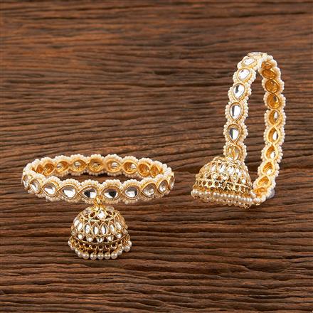 Antique Pearl Bangles With Gold Plating