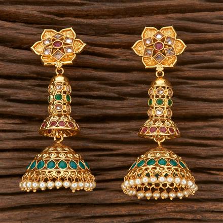 Antique Pearl Earring With Gold Plating