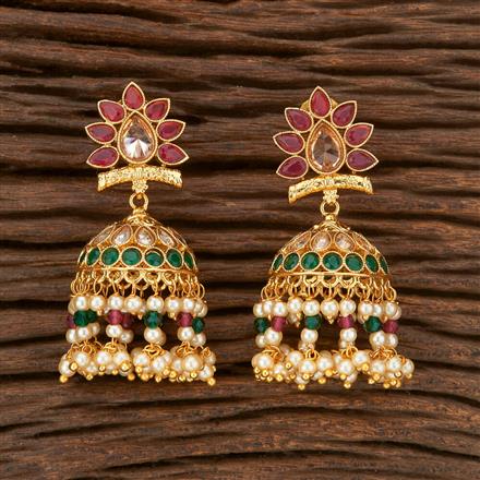 Antique Pearl Earring With Gold Plating