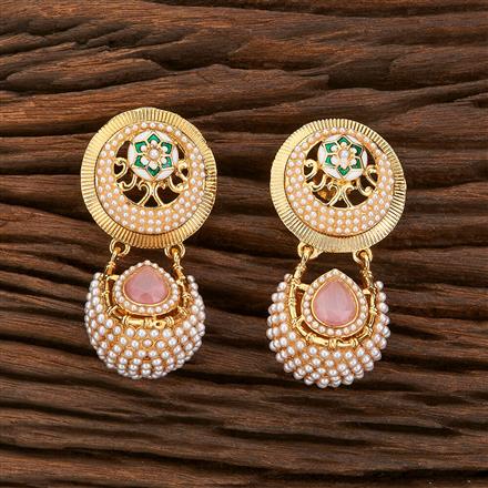 Antique Pearl Earring With Gold Plating