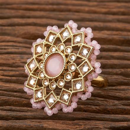 Antique Adjustable Ring With Mehndi Plating