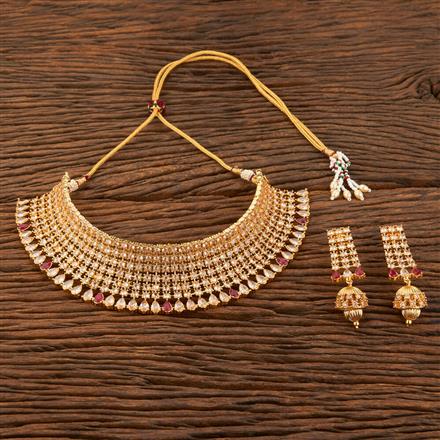 Antique Choker Necklace With Gold Plating